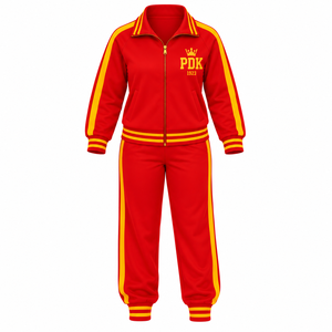 PDK <b>Womens</b> Polyester Tracksuit Flexible Two Piece Sports Clothing with Lightweight <b>Jacket</b> and Elastic Waist Joggers for Fitness - Product Image 4