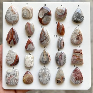 พลอยอะเกตธรรมชาติแบบ Crazy Lace ขายส่งแบบ Cabochon สำหรับทำเครื่องประดับ - Product Image 3