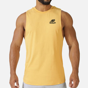 Classic Casual Sportswear <b>Men</b> Gym <b>Singlet</b> Regular Fit Sleeveless Breathable Quick Dry Polyester/Cotton Shirt <b>for</b> Fitness - Product Image 1