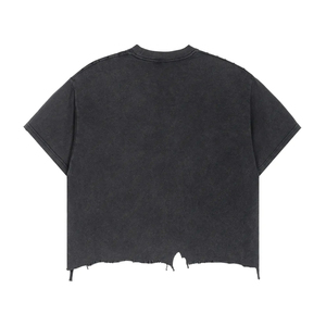 Camiseta de Manga Corta de Alta Calidad, 100% Algodón, Estilo Desgastado, Retro, Estilo Urbano, Lavado a la Nieve, para Hombre y Mujer, Estilo Universitario - Product Image 2