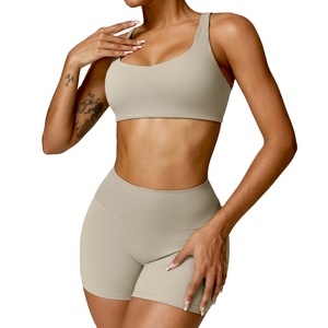 Women's Fitness Yoga Set Long Sleeve Gym Sports Suit with Bra Crop Top and <b>Leggings</b> Workout Athletic Wear - Product Image 5