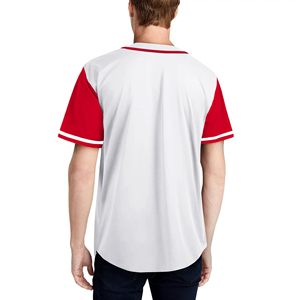 เสื้อเบสบอลผ้าโพลีเอสเตอร์ 100% ราคาถูก สีพื้น ไม่มีลาย  ขั้นต่ำในการสั่งซื้อน้อย คุณภาพสูง - Product Image 1
