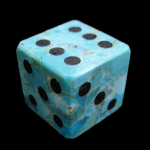 Dés en pierre de turquoise africaine D6, dés en pierre précieuse naturelle, dés en cristal D6, dés gravés, ensembles de dés personnalisés - Product Image 5