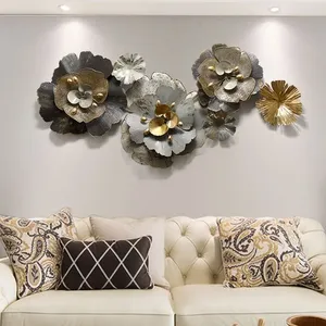Arte mural metálico moderno hecho a mano con diseño floral para una decoración interior elegante en oficinas, recepciones y salas de reuniones. - Product Image 6