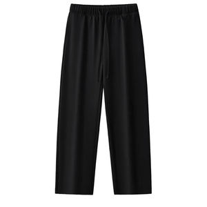 Pantalones deportivos ajustados de algodón y poliéster transpirables antipilling para hombre, lisos, casuales, para gimnasio, con cremallera - Product Image 5