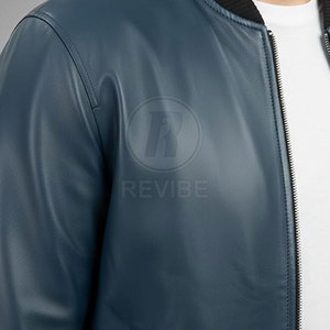 Veste en cuir de haute qualité à prix abordable, personnalisable en couleur, respirante, écologique, avec logo personnalisé sur le devant - Product Image 6