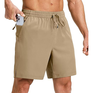 Shorts décontractés en coton pour hommes OEM, taille élastique, couleur unie, shorts d'été, logo personnalisé, fabricant en gros - Product Image 3