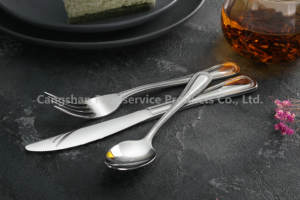 Vaisselle et couverts écologiques en acier inoxydable 18/8 18/0, poli miroir, durables, pour la maison et les restaurants, épaisseur 2,2-2,5 mm - Product Image 4