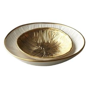 จานโลหะสีเงินสีทองตกแต่งบ้านโต๊ะรับประทานอาหารตกแต่งโต๊ะชามเสิร์ฟคุณภาพสูง - Product Image 1