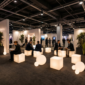 Juego <span class=keywords><strong>de</strong></span> Muebles para Eventos con Luces LED Modernas, Recargables e Impermeables, Cubos Luminosos y Bolas Brillantes para Discotecas, Bodas y Fiestas en Alquiler - Product Image 4
