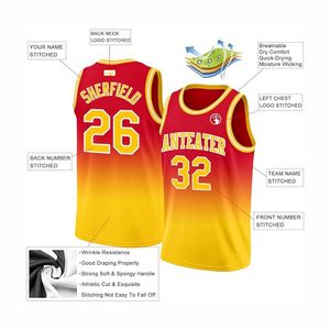 Custom Printed Sublimation Basketball Jersey Breathable Sports Shirt Team Uniform OEM ODM Factory Wholesale Supplier - Product Image 3