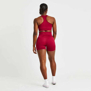 Shorts deportivos transpirables para mujer, estilo pantalón corto con botones, cintura alta, para mujer. - Product Image 3