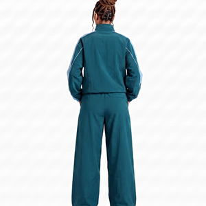 Latest Fashion Polyester Nylon Tracksuit <b>Set</b> Lightweight Sportswear Windbreaker Jacket And Pants Casual Wear Manufacturer - Product Image 3