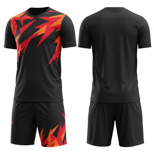 ชุดฟุตบอลยูนิเซ็กซ์พร้อมกางเกงขาสั้น รุ่น Eco Premium Fusion ชุดสองชิ้น ชุดกีฬาฝึกซ้อมฟุตบอลแบบยั่งยืน รับผลิตตามแบบ OEM - Product Image 1