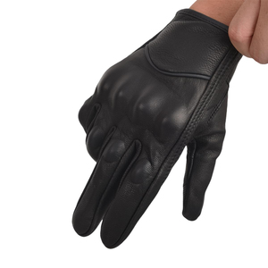 Guantes de Motocicleta de Cuero Unisex Personalizados de Alta Calidad, Resistentes, Antideslizantes, con Pantalla Táctil, Transpirables, para Carreras - Product Image 6