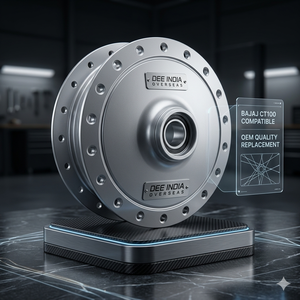 Motorcycle Front Brake Drum for Bajaj CT100 | <b>Wheel</b> Hub Drum Brake OEM <b>Replacement</b> Spare Part - Product Image 3