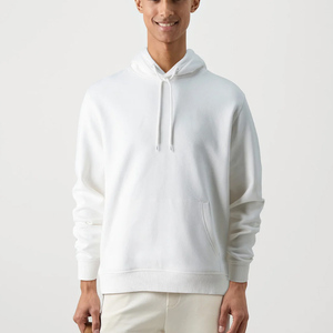 Sudadera con Capucha Blanca Lisa de Alta Calidad al por Mayor, Unisex, 100% Algodón, Corte Regular para Hombre, Sudadera con Capucha de Algodón para Hombre con Logotipo Personalizado - Product Image 1