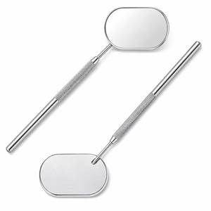 Stainless Steel Dental Mouth <b>Mirror</b> With Textured Handle For Oral Examination - Product Image 1