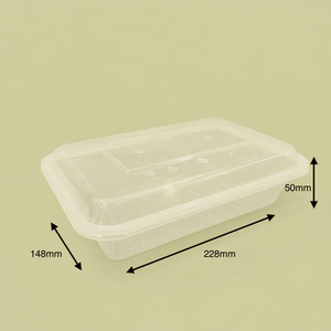 Conteneur alimentaire en PP pour micro-ondes de 900 ml avec couvercle, réutilisable, qualité congélateur, biodégradable, compostable, recyclable, respectueux de l'environnement - Product Image 5