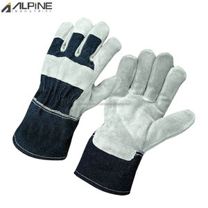 Gants de travail industriels en cuir pleine fleur Alpine Industries AG-40168, anti-choc, pour le jardinage, le transport et la sécurité - Product Image 2