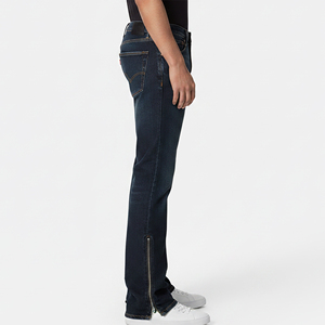 Pantalones Vaqueros de Pierna Recta y Corte Holgado con Cierre Frontal y Logotipo Bordado Personalizado, Ligeros y con Estilo Flare, Novedad 2025 - Product Image 2