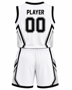 Conjunto de Uniforme de Baloncesto de Verano Personalizado, Transpirable, 100% Poliéster, Sublimado, Cuello en V, Sin Mangas, Jersey de Malla, Pantalones Cortos, Unisex para Adultos - Product Image 4