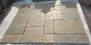 อินเดีย tandur แผ่นปูพื้นหินปูนสีเหลืองลายฝรั่งเศสทางเดินในร่มกลางแจ้ง - Product Image 2