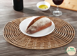 Modern Handmade Rattan Woven Non-Slip Eco-Friendly 500mm Diameter 5mm Thick <b>Table</b> Mat <b>Placemat</b> Dining <b>Table</b> Decor Made - Product Image 2