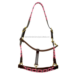 Licou de cheval en cuir cousu fantaisie de grande qualité Fabricant indien de matériel d'équitation avec rembourrage - Product Image 5
