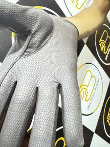 ถุงมือขี่ม้า BRAND ZONE สีดำ เทา ทอง ตาข่ายหนังสังเคราะห์ ไนลอน สแปนเด็กซ์ Guantes para montar a caballo Reithandschuhe - Product Image 4