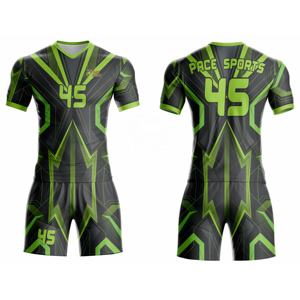 Maillots de football personnalisés imprimés numériquement 100 % polyester respirant anti-humidité – Kits complets pour équipes masculines et féminines - Product Image 4
