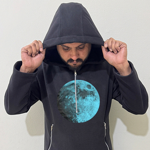Wholesale High Quality Custom Printed Logo Men Winter Embroidered Fleece Pullover Hoodies Zipper-Up Waterproof 100% Cotton - Product Image 2