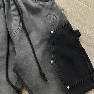 Pantalones Cortos de Algodón con Botones a Presión para Hombre y Mujer, Deportivos, Casuales, de Estilo Urbano, Vintage, Desgastados, Transpirables y de Secado Rápido - Product Image 6