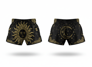 Shorts de Muay Thai pour hommes, design brodé personnalisé, satin polyester 300 GSM, décontractés, sport, combat, karaté, BJJ, Muay Thai - Product Image 2
