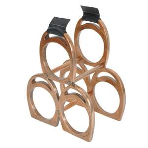 Exhibidores de Vino Hechos a Mano con Acabado Dorado, Soporte para Botellas Estilo Estribo de Caballo, Artículos para Mesa o Encimera - Product Image 4