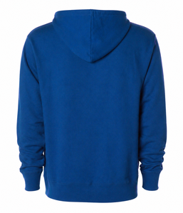 Sweat à capuche zippé bleu roi pour homme – Sweat-shirt en molleton uni, veste décontractée à capuche - Product Image 2
