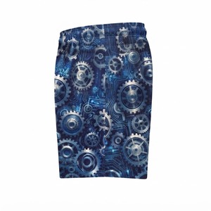 Unisex custom Gear Pattern Board <b>Shorts</b> Mid Waist Drawstring Quick Dry Casual <b>Swimwear</b> Sublimation Print Polyester <b>Short</b> <b>Shorts</b> - Product Image 3