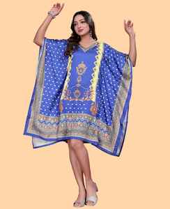 Vestido Kaftan Elegante para Mujer – Kaftan Holgado Estampado para la Colección de Verano - Product Image 3