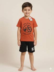 Conjuntos de pantalones cortos para niños Stockify de calidad de exportación, conjunto de camisa y pantalones cortos a la moda, ropa informal a juego para niños, ropa de verano elegante en oferta - Product Image 6