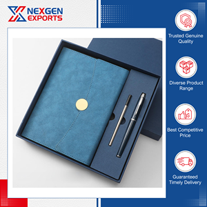 Set de Regalo Corporativo de Cuaderno de Cuero PU Hecho a Mano con Diseño Personalizado de Calidad Inigualable, Taza Térmica y Bolígrafo Metálico, Superventas - Product Image 4