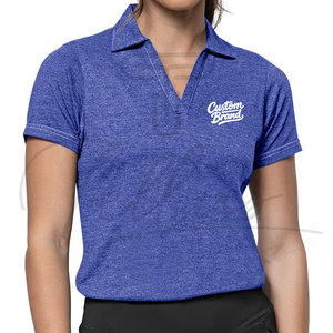 Achetez des polos pour femmes personnalisés de haute qualité, respirants, décontractés, unis, avec impression de logo personnalisé, à bas prix. - Product Image 5