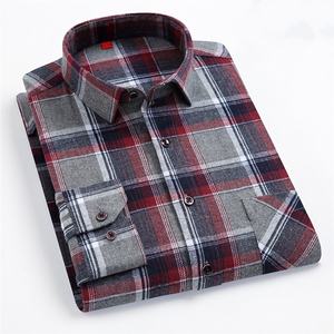 100% Cotton Men's <b>Black</b> <b>and</b> <b>Red</b> <b>Checked</b> <b>Shirts</b> Long Sleeve Anti-shrinking <b>Shirts</b> for Men Custom - Product Image 4