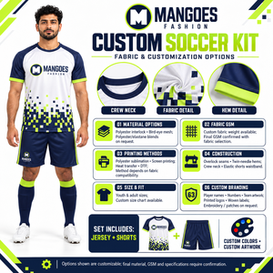 Ensemble Maillot et Short de Football Personnalisé 100% Polyester à Séchage Rapide, Col Rond/Col en V, Noms et Numéros Imprimés par Transfert Thermique pour Adultes - Product Image 6