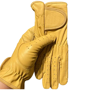 Guantes de equitación de cuero ajustables de calidad premium OEM, personalizados, para verano, con dedos completos, antideslizantes, duraderos, con cierre de gancho y bucle. - Product Image 2