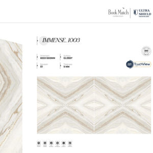 Carreaux de porcelaine brillants de luxe contemporains, formats 800x1600, 1200x1800, 750x1500 mm, dalles modernes pour intérieur - Product Image 1