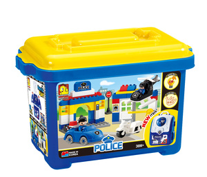 Ensemble de blocs de construction en plastique sur le thème de la police OXFORD avec boîte de rangement pour les tout-petits de 3 ans et plus Fabriqué en Corée - Product Image 1
