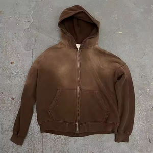 Vente en gros – Sweat à capuche pour homme délavé à l'acide, anti-plis, en molleton de coton, taille adulte, couleur unie, vente directe usine, service OEM - Product Image 5