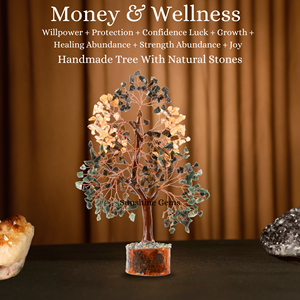 Árbol de la Vida de Cristal Magnético al por Mayor con Ojo de Tigre, Citrino, Pirita, Jade Verde y Alambre de Cobre para Decoración del Hogar - Product Image 3