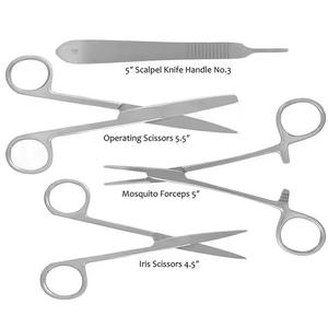 Premium Biology Anatomy Dissection Kit Stainless Steel Surgical Student Instruments with Black Leather <b>Zipper</b> Case - Product Image 4