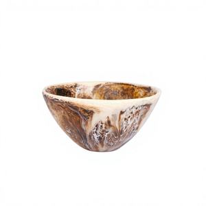 Tazón de Servir de Resina Moderna Hecho a Mano, Patrón de Remolino Marmoleado en Blanco y Negro, Vajilla Decorativa para el Hogar, Hotel o Restaurante, Diseño Único - Product Image 2